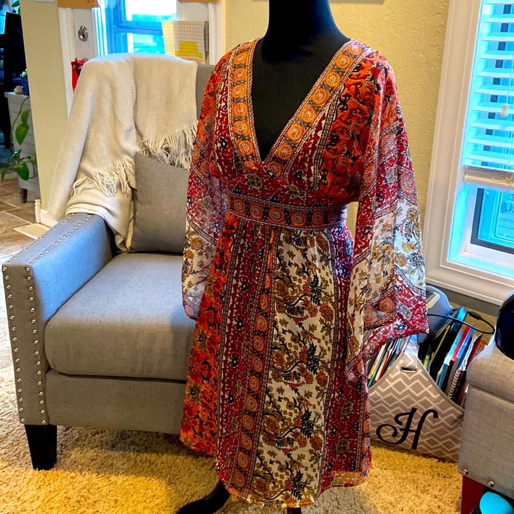 Vintage lavender Star balloon sleeve dress! 🖤